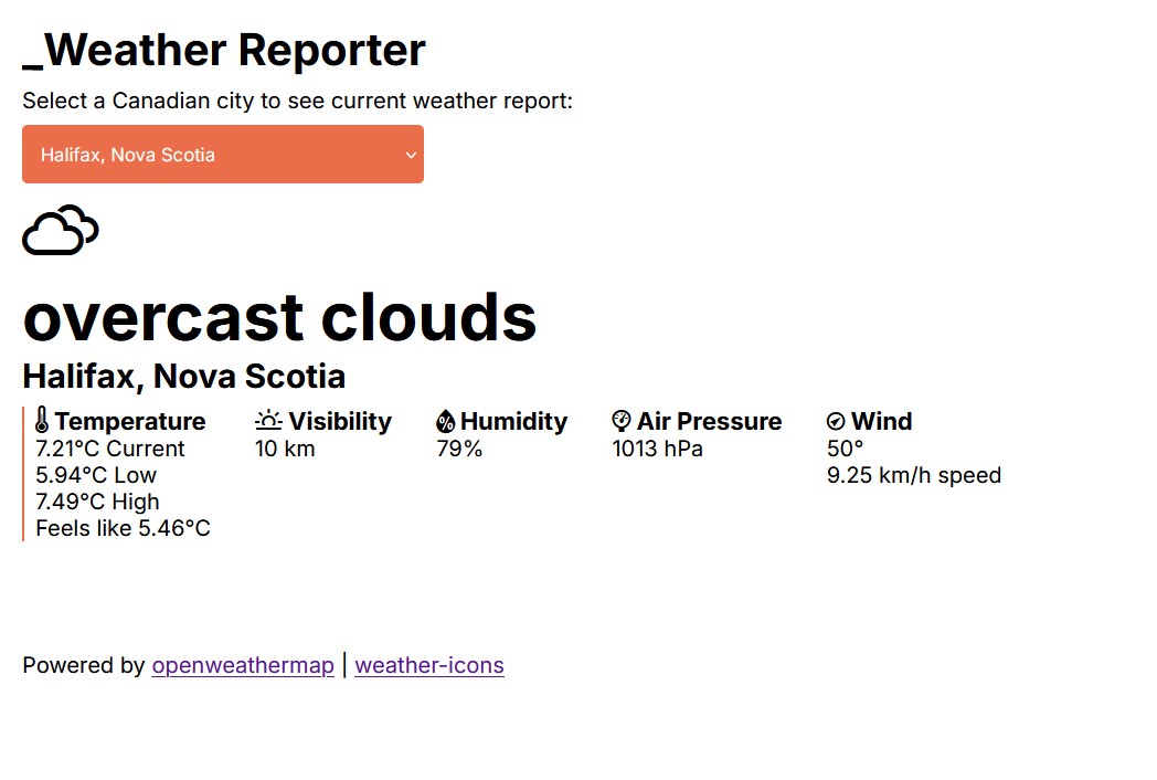 weather reporter preview image